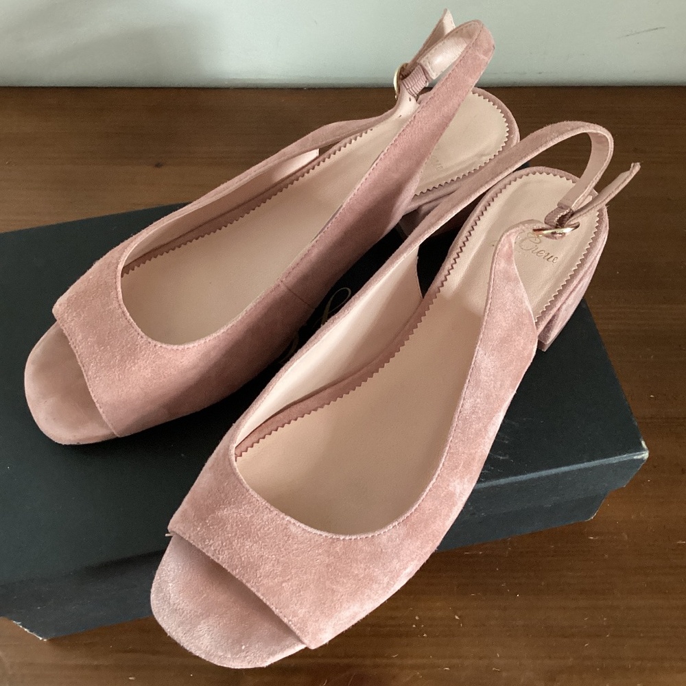 J.Crew Open-Toe Slingback Heels. - image 2